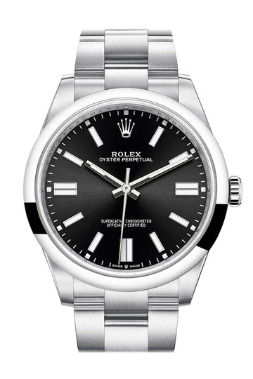 Rolex Oyster Perpetual 41 Black Dial Oyster Bracelet Watch - Ref # 124300