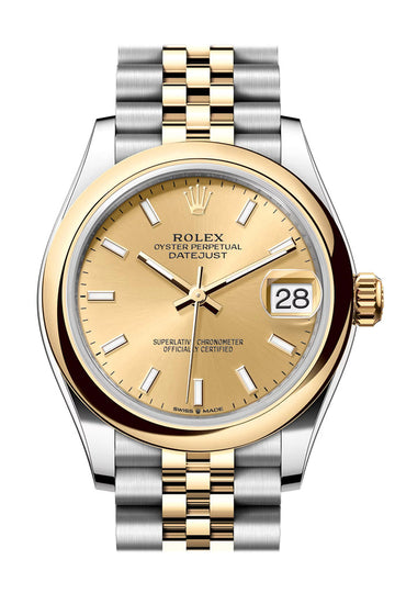 Rolex Datejust 31 Champagne Dial Yellow Gold Steel Jubilee Ladies Watch - Ref # 278243 278243-0014