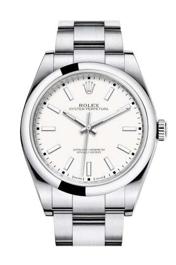 Rolex Oyster Perpetual 39 White Dial Watch - Ref # 114300