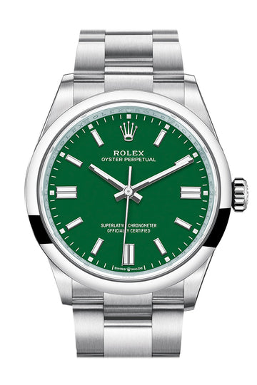 Rolex Oyster Perpetual 36 Green Dial Oyster Bracelet Watch - Ref # 126000