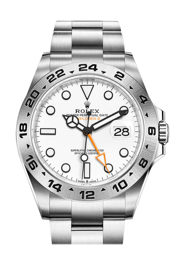 Rolex Explorer II 42 White Dial Stainless Steel Watch - Ref # 226570