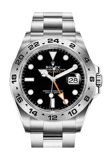 Rolex Explorer II 42 Black Dial Stainless Steel Watch - Ref # 226570
