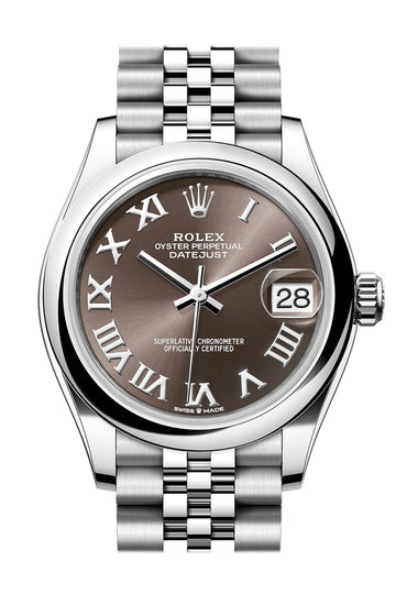 Rolex Datejust 31 Brown Roman Dial Jubilee Ladies Watch - Ref # 278240 278240-0016