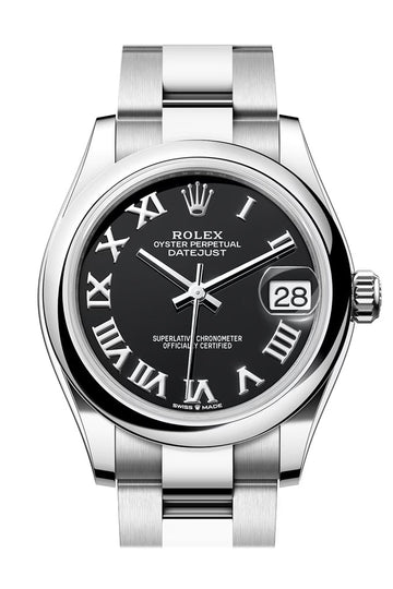 Rolex Datejust 31 Black Roman Dial Oyster Ladies Watch - Ref # 278240 278240-0001