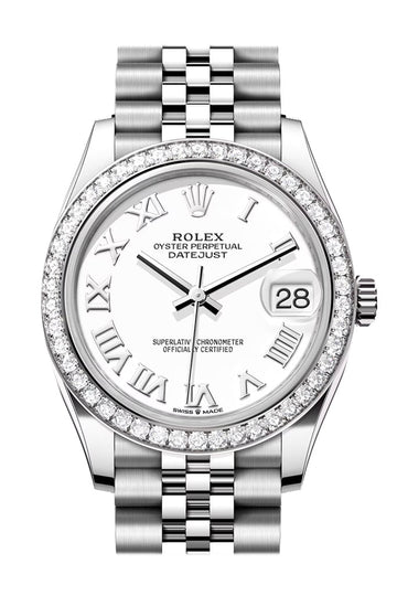 Rolex Datejust 31 White Roman Dial Jubilee Ladies Watch - Ref # 278384RBR 278384RBR-0014