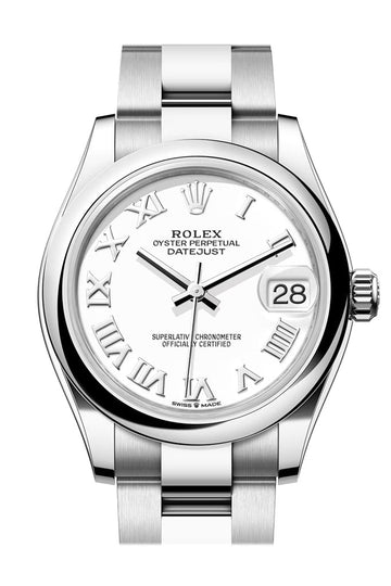 Rolex Datejust 31 White Roman Dial Oyster Ladies Watch - Ref # 278240 278240-0003