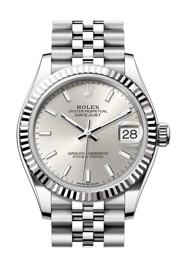Rolex Datejust 31 Silver Dial Fluted Bezel Jubilee Ladies Watch - Ref # 278274 278274-0012