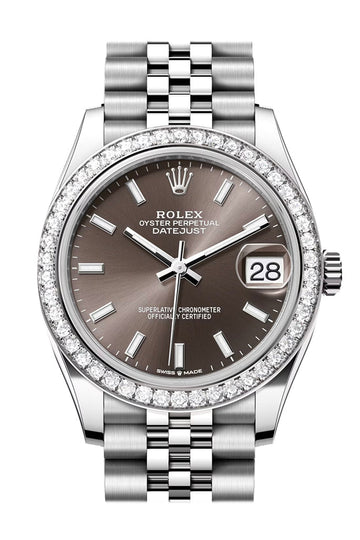 Rolex Datejust 31 Dark Grey Dial Jubilee Ladies Watch - Ref # 278384RBR 278384RBR-0020