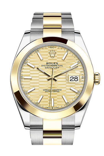 Rolex Datejust 41 Champagne Dial 18k Yellow Gold Oyster Watch - Ref # 126303