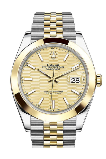 Rolex Datejust 41 Champagne Dial 18k Yellow Gold Jubilee Oyster Watch - Ref # 126303