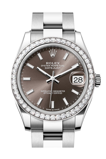Rolex Datejust 31 Dark Grey Dial Ladies Watch - Ref # 278384RBR 278384RBR-0019