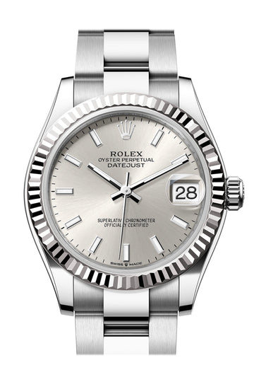 Rolex Datejust 31 Silver Dial Fluted Bezel Ladies Watch - Ref # 278274 278274-0011