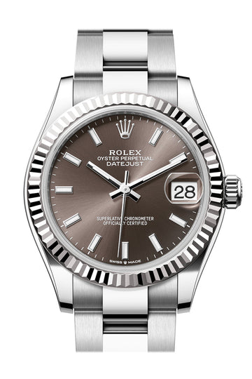 Rolex Datejust 31 Brown Dial Fluted Bezel Ladies Watch - Ref # 278274 278274-0015