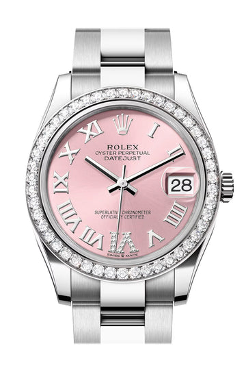 Rolex Datejust 31 Pink Roman Diamond Dial Ladies Watch - Ref # 278384RBR 278384RBR-0027