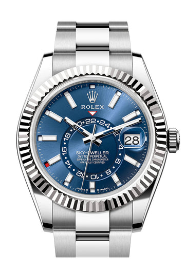 Rolex Sky Dweller 42 Blue Dial Stainless Steel Oyster Mens Watch - Ref # 336934