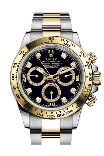Rolex Daytona 40 Black Dial Two Tone Oyster Watch - Ref # 116503