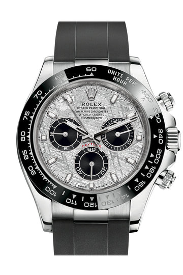 Rolex Cosmograph Daytona Meteorite Dial White Gold Oysterflex Watch - Ref # 116519LN
