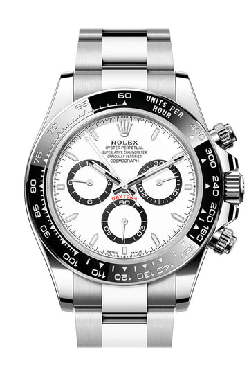 Rolex Daytona 40 White Dial Stainless Steel Mens Watch - Ref # 126500LN