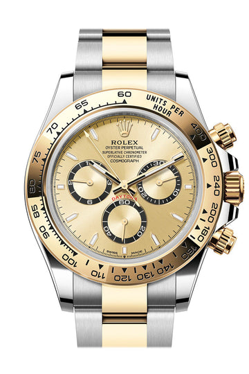 Rolex Daytona 40 Golden Dial Yellow Gold Stainless Steel Mens Watch - Ref # 126503