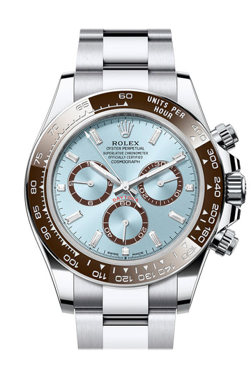 Rolex Daytona 40 Ice Blue Diamond Dial Platinum Mens Watch - Ref # 126506