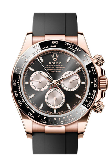 Rolex Daytona 40 Brigh Black and Sundust Dial Rose Gold Mens Watch - Ref # 126515LN