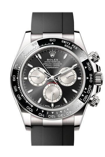 Rolex Daytona 40 Black Steel Dial White Gold Mens Watch - Ref # 126519LN