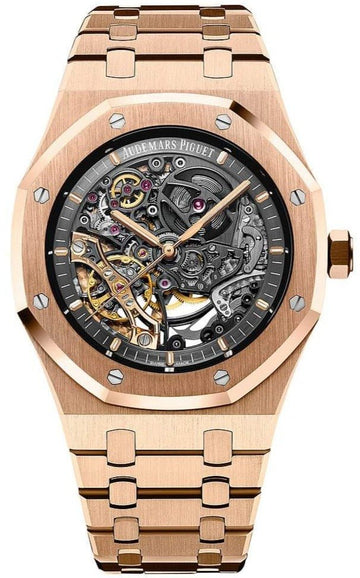 Audemars Piguet Royal Oak Rose Gold 41mm Double Balance Wheel Openwork Skeleton (Ref # 15407OR.OO.1220OR.01