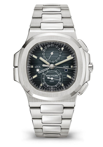 Patek Philippe Nautilus 40 mm Steel Nautilus Travel Time Chronograph Blue Dial 5990 - 1A-011