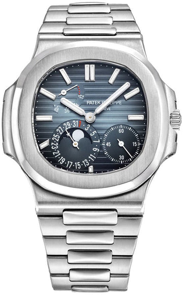 Patek Philippe Nautilus Moon Phase Stainless Steel - Blue Date Dial - Ref# 5712 - 1A-001