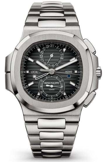 Patek Philippe Nautilus Travel Time Chronograph - Stainless Steel - Black Gradated Dial - Ref# 5990 - 1A-001