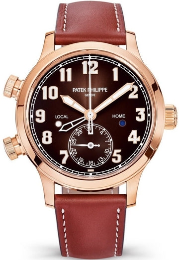 Patek Philippe Travel Time 37mm Rose Gold - Brown Sunburst Dial - Ref# 7234R-001