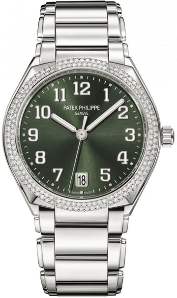 Patek Philippe Twenty~4 Automatic Olive green sunburst Dial Ladies Watch - Ref# 7300 - 1200A-011