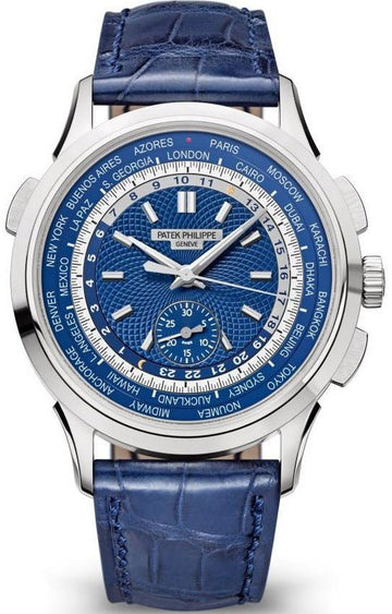 Patek Philippe World Time Complicated Chronograph White Gold - Blue Dial - Ref# 5930G-010