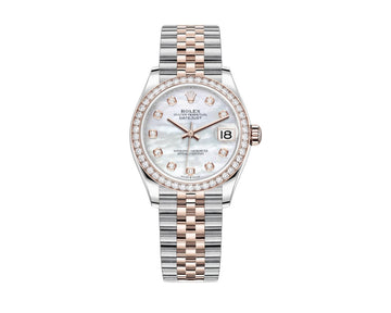 Rolex Datejust 31mm Mother Of Pearl Dial Rose Gold - Steel Ref# 278381RBR