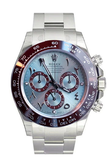 Rolex Daytona Chronograph Blue Dial Arabic Platinum Watch - Ref #  116506