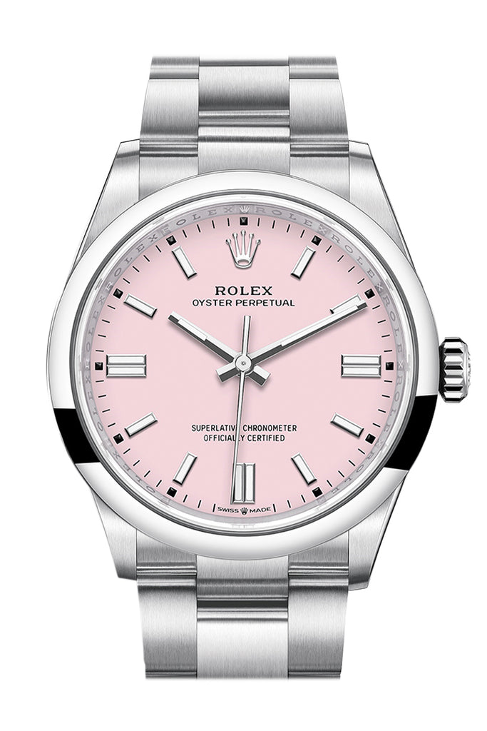 Rolex Oyster Perpetual 36 Pink Dial Oyster Bracelet Watch - Ref #  126000