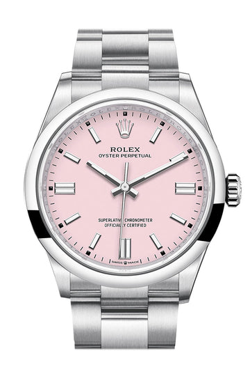 Rolex Oyster Perpetual 36 Pink Dial Oyster Bracelet Watch - Ref #  126000