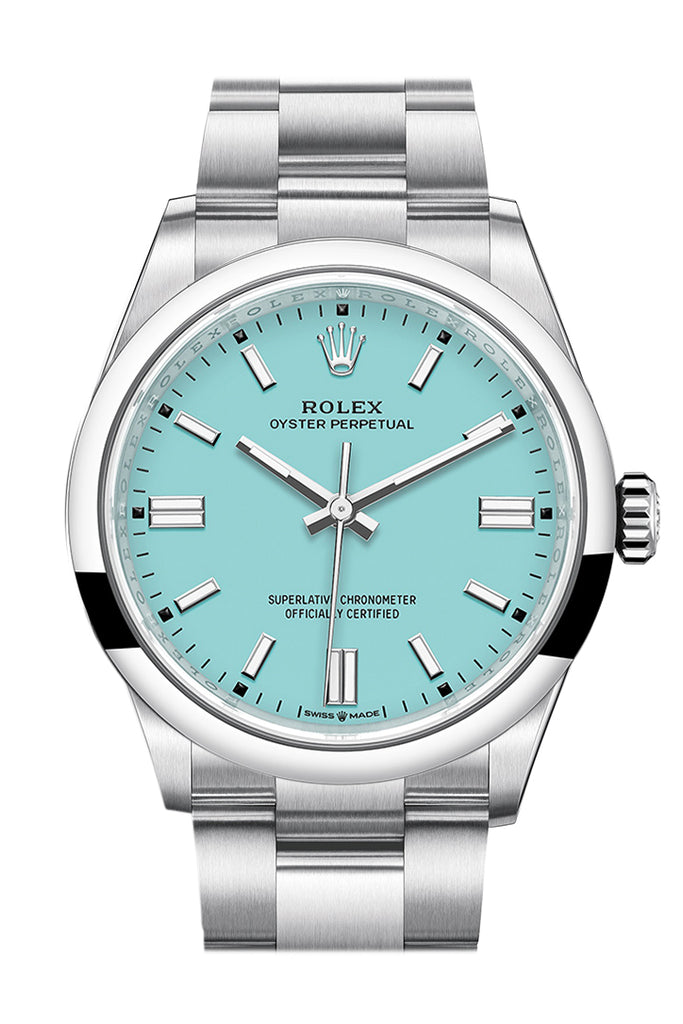Rolex Oyster Perpetual 36 Turquoise Dial Oyster Bracelet Watch - Ref #  126000