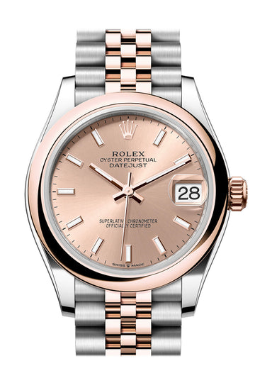 Rolex Datejust 31 Rose Dial Rose Gold Steel Jubilee Ladies Watch - Ref #  278241 278241-0006