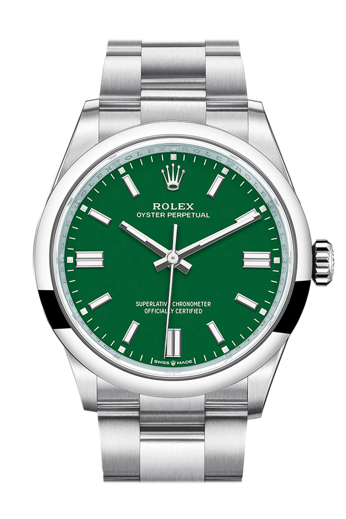 Rolex Oyster Perpetual 36 Green Dial Oyster Bracelet Watch - Ref #  126000