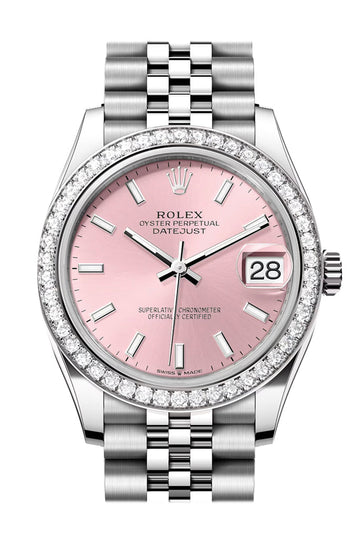 Rolex Datejust 31 Pink Dial Jubilee Ladies Watch - Ref #  278384RBR 278384RBR-0018