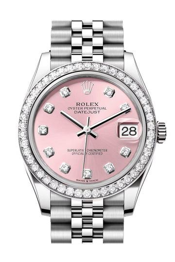 Rolex Datejust 31 Pink Diamond Dial Jubilee Ladies Watch - Ref #  278384RBR 278384RBR-0036