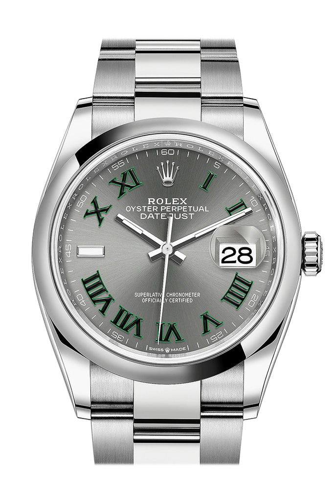 Rolex Datejust 36 Slate Dial Automatic Watch - Ref #  126200