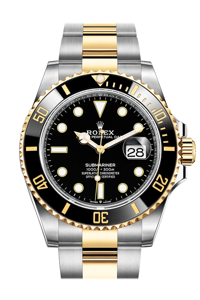 Rolex Submariner 41 Black Dial Stainless Steel and 18K Yellow Gold Bracelet Automatic Watch - Ref #  126613LN New Release 2020