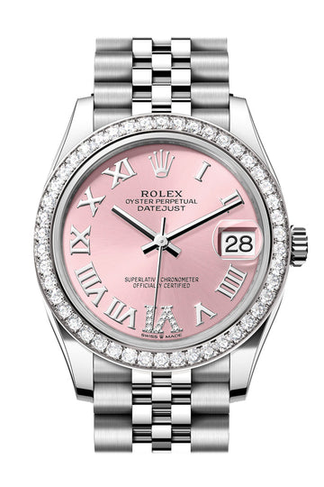 Rolex Datejust 31 Pink Roman Dial Jubilee Ladies Watch - Ref #  278384RBR 278384RBR-0028