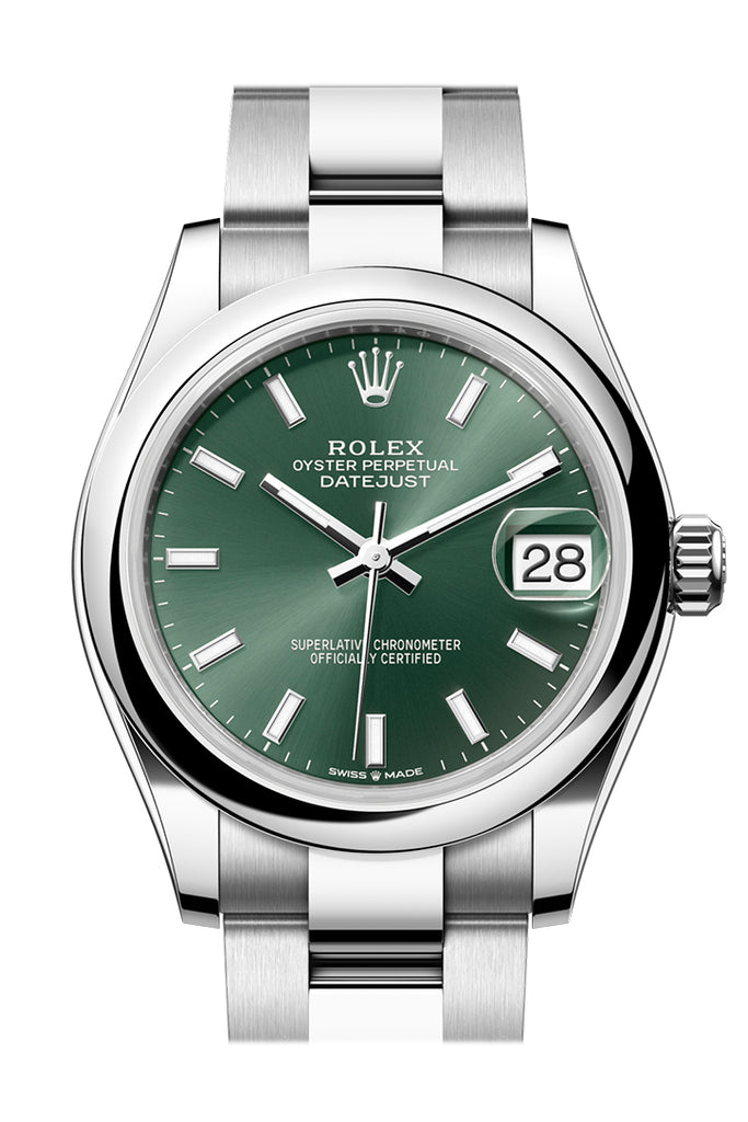 Rolex Datejust 31 Green Dial Oyster Ladies Watch - Ref #  278240 278240-0011