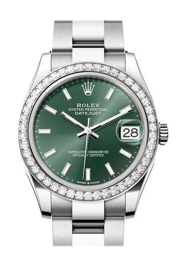 Rolex Datejust 31 Green Dial Ladies Watch - Ref #  278384RBR 278384RBR-0021