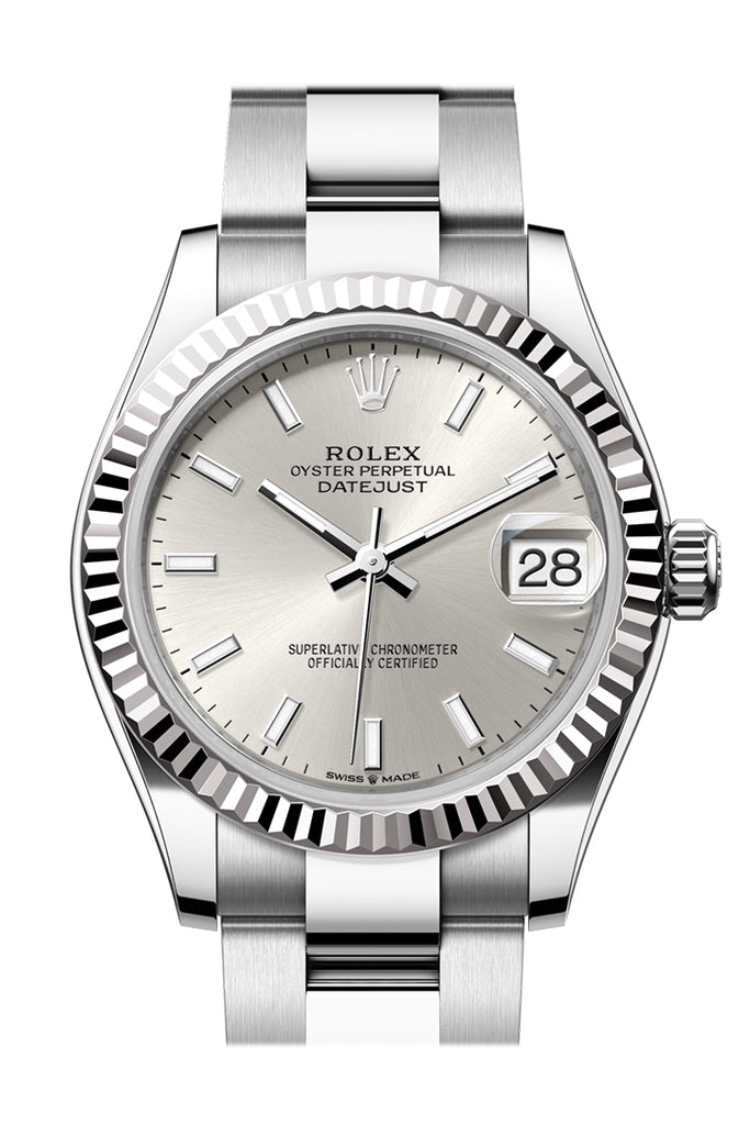 Rolex Datejust 31 Silver Dial Fluted Bezel Ladies Watch - Ref #  278274 278274-0011