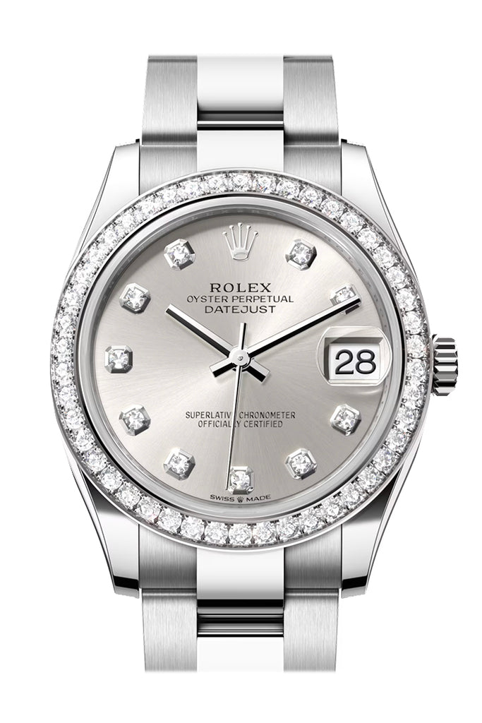 Rolex Datejust Silver Diamond Dial Ladies Watch - Ref #  278384RBR 278384RBR-0033