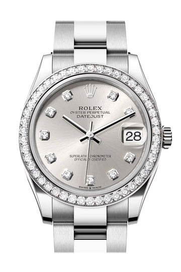 Rolex Datejust Silver Diamond Dial Ladies Watch - Ref #  278384RBR 278384RBR-0033